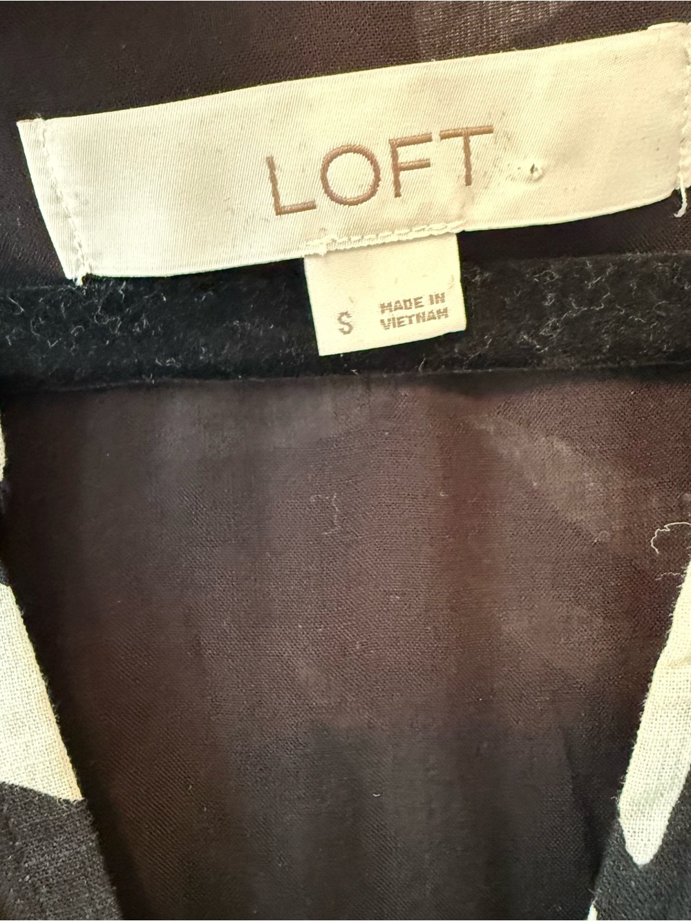 LOFT Palm Ruffle Button Dress - Picture 3 of 8